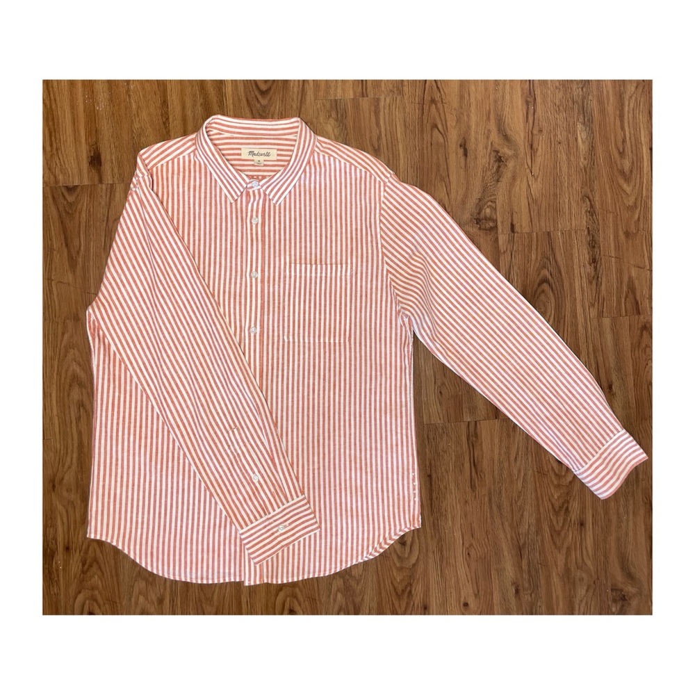 New w/o tags * Madewell Seersucker Cotton Button Front Shirt